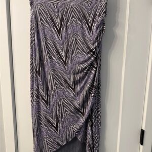 Maeve Purple Chevron High-Low Skirt